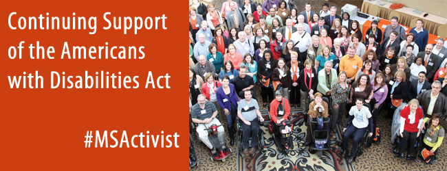 Continuing Support of the Americans with Disabilities Act