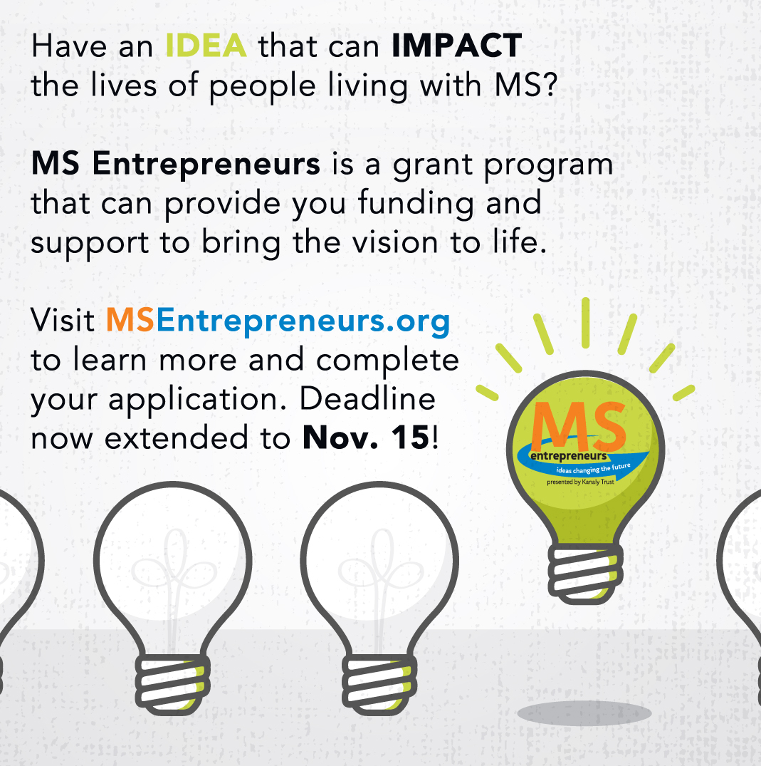 MS Entrepreneur grant applications extended to Nov. 15