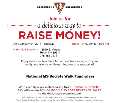 BJs Give Back - Walk MS: Reno