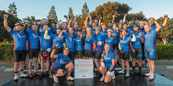 Le Tour de Experian cyclists