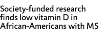 Research finds low vitamin D in African-Americans with MS