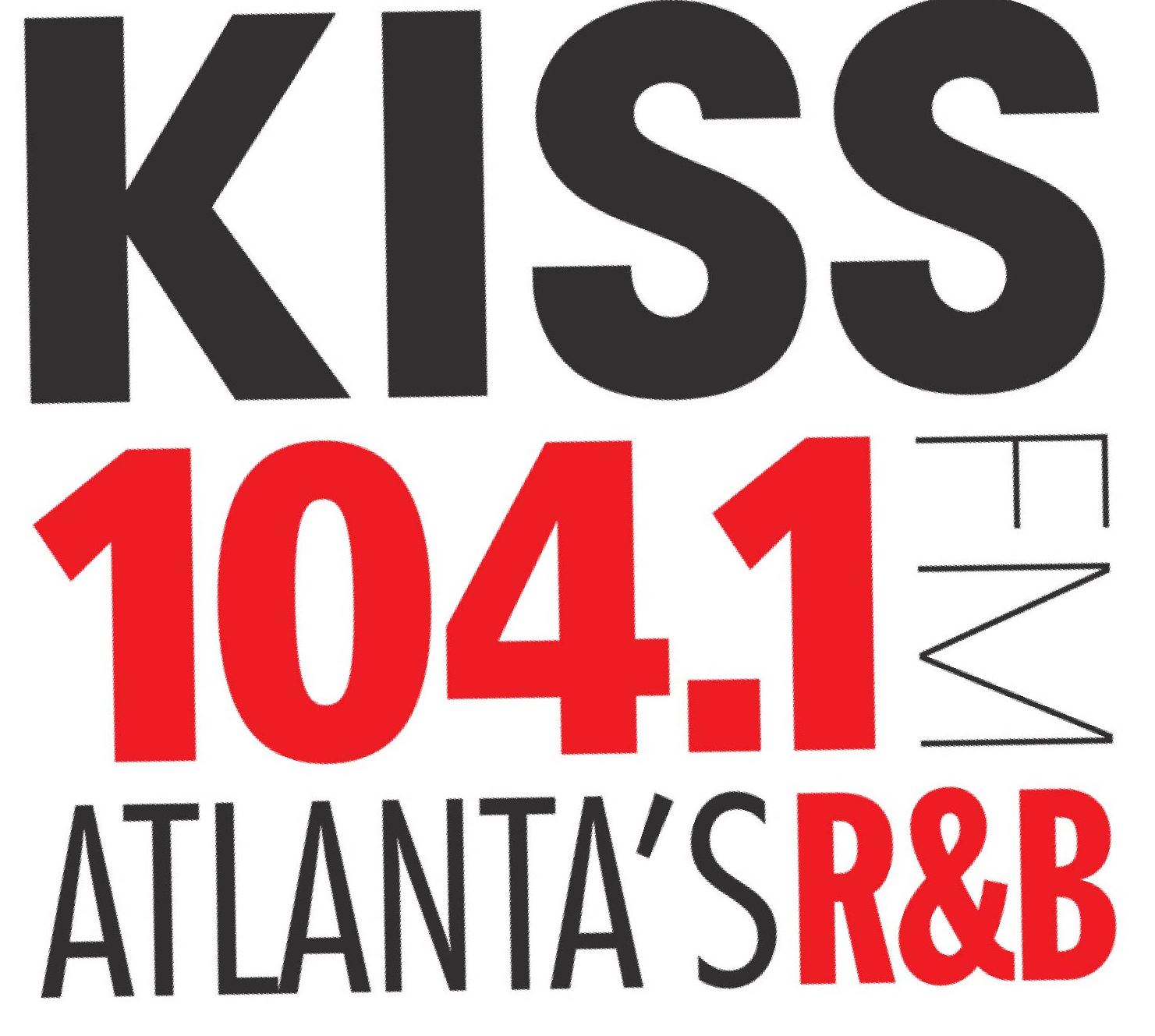 Kiss104.1 radio logo upright