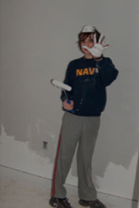 Noah, painting our new house