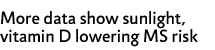 More data show sunlight, vitamin D lowering MS risk
